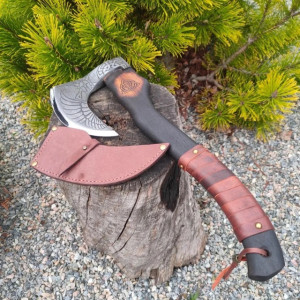 ЛЕЛЕКА сокира ручної роботи Сергія Дитюка, сталь - 65Г 56-60 HRC. Photo 2